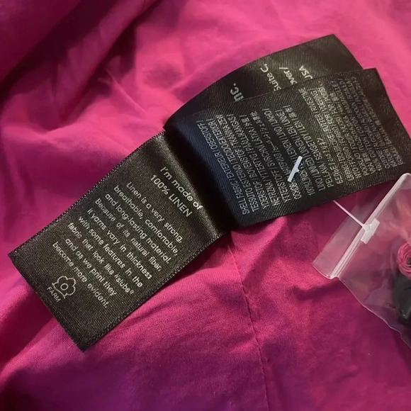 NWT!! FARM Rio - Linen Blazer - Hot Pink - Size Small With Shoulder Pads - Picture 8 of 8